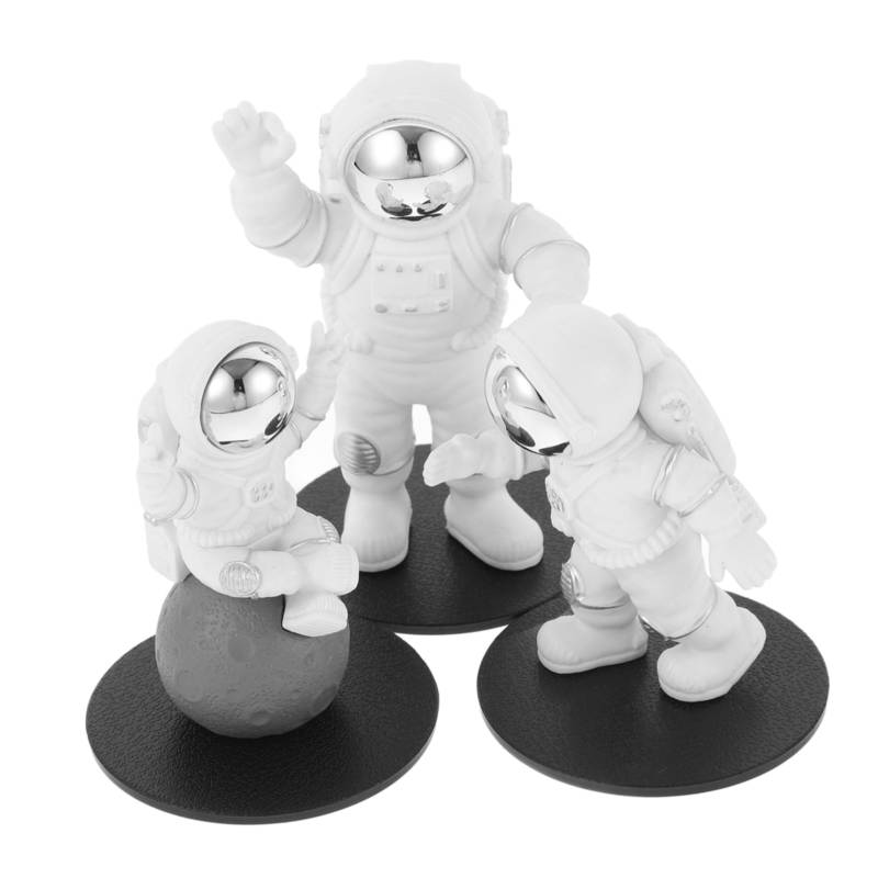 PRETYZOOM 3 Stück Dekoration Für Astronautenautos Astronaut Für Das Armaturenbrett Astronauten-auto-armaturenbrett-ornament Auto-armaturenbrett-zubehör Astronautenstatue Plastik von PRETYZOOM