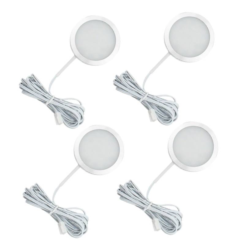 PRETYZOOM 4 Stück Downlight Lichter abrunden -Down-Lampe Weinschrank licht Wohnwagen Licht Anhänger Lampe Schrank Anzeigelampe Wohnmobil Licht Garderobenlicht Aluminiumlegierung Weiß von PRETYZOOM