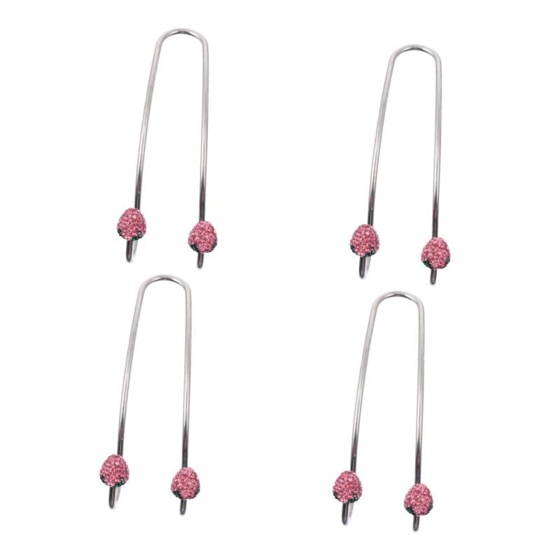 PRETYZOOM 4 Stück Erdbeer -Diamanthaken Kopfstütze Inhaber Handtaschenhaken für Zurück Haken für Auto Haken für Fahrzeugsitze Autohaken Autositzhalter Farbiger Diamant Rosa von PRETYZOOM