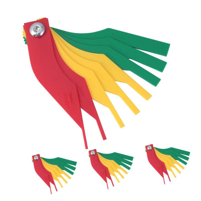 PRETYZOOM 4 Teiliges Bremsbelagmessgerät Messwerkzeug Bremsbeläge Und Bremsbelagmesswerkzeuge Bremsbelagskala Messgeräte Messsatz Bremsbelagdickenmessgerät Zur Erkennung Von von PRETYZOOM