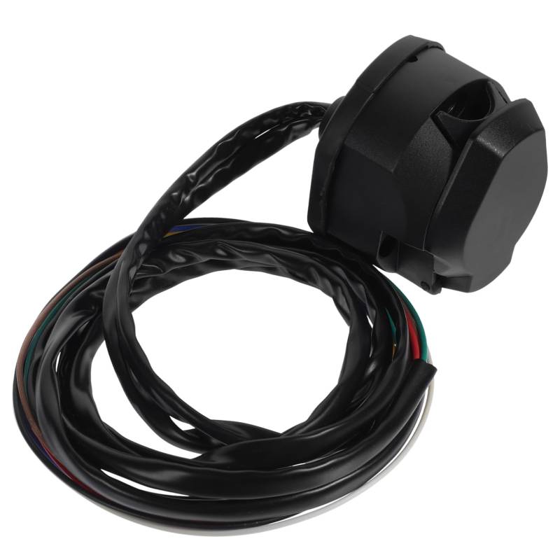 PRETYZOOM Abschlepp Steckdose Blade- 7-polige Anhängersteckdose Stecker für Anhängerbeleuchtung 7-poliger Stecker Flacher Anhängeranschluss Bauchmuskeln Black von PRETYZOOM
