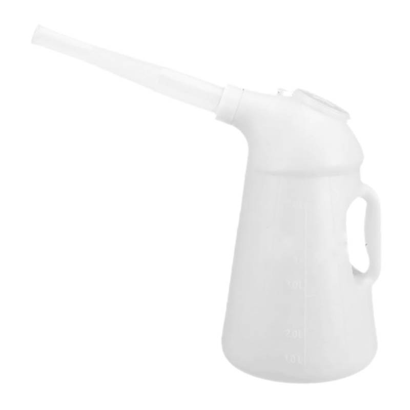 PRETYZOOM Tanktopf Schmierölflasche Autoölspender Ölmessbehälter Automotoröltank Ölgießflasche Dose Öler Ölflaschen Ausgießer Spender Kunststoff Weiß von PRETYZOOM