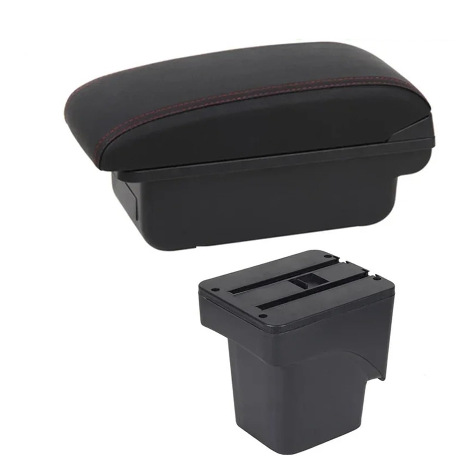Center Konsole Trim Für Focus 2 Mk2 2005 2006 2007 2008 2009 2010 2011 Auto Dual Layer Armlehne Box Center Console Storage Arm Rest Mittelkonsole Rahmen(B1 Red Line) von PRFGSGVBV