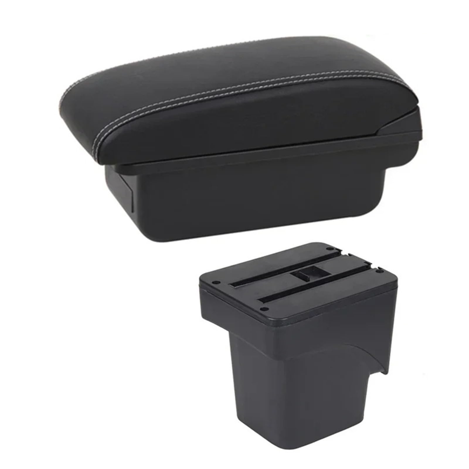 Center Konsole Trim Für Focus 2 Mk2 2005 2006 2007 2008 2009 2010 2011 Auto Dual Layer Armlehne Box Center Console Storage Arm Rest Mittelkonsole Rahmen(B1 White Line) von PRFGSGVBV