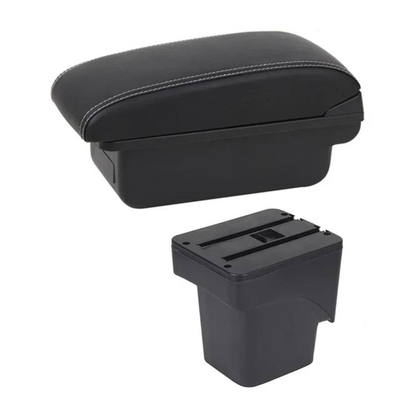 Center Konsole Trim Für Focus 2 Mk2 2005 2006 2007 2008 2009 2010 2011 Auto Dual Layer Armlehne Box Center Console Storage Arm Rest Mittelkonsole Rahmen(B1 White Line) von PRFGSGVBV