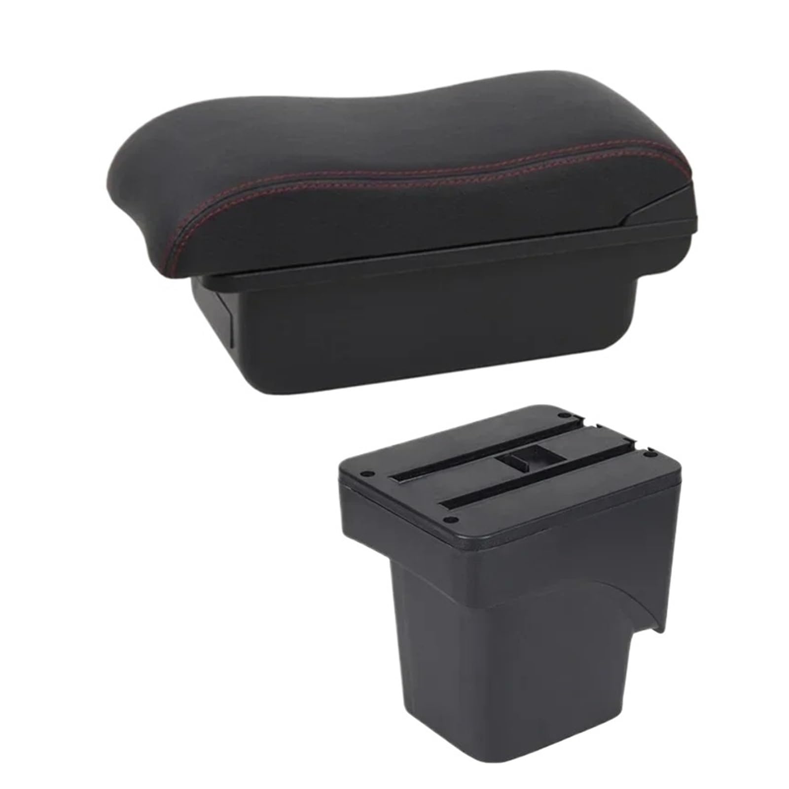 Center Konsole Trim Für Focus 2 Mk2 2005 2006 2007 2008 2009 2010 2011 Auto Dual Layer Armlehne Box Center Console Storage Arm Rest Mittelkonsole Rahmen(B2 Red Line) von PRFGSGVBV