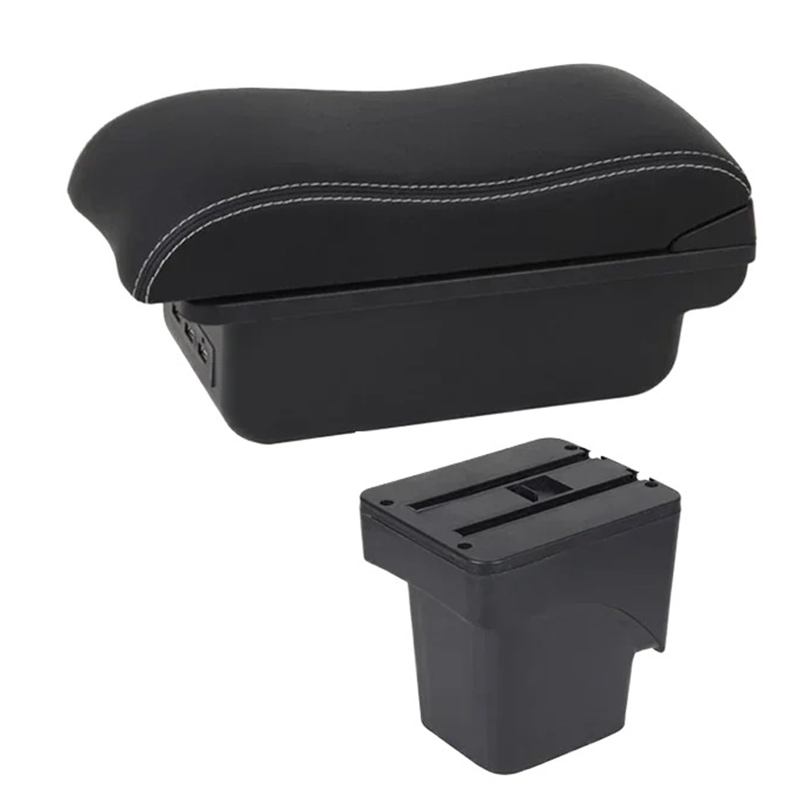 Center Konsole Trim Für Focus 2 Mk2 2005 2006 2007 2008 2009 2010 2011 Auto Dual Layer Armlehne Box Center Console Storage Arm Rest Mittelkonsole Rahmen(C2 White Line) von PRFGSGVBV