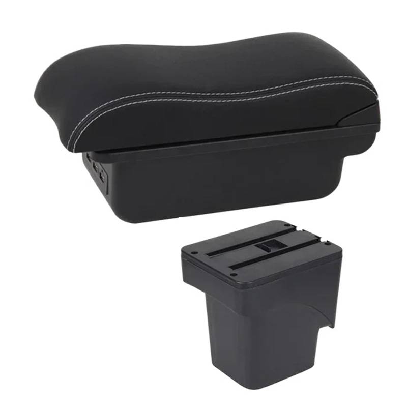 Center Konsole Trim Für Focus 2 Mk2 2005 2006 2007 2008 2009 2010 2011 Auto Dual Layer Armlehne Box Center Console Storage Arm Rest Mittelkonsole Rahmen(C2 White Line) von PRFGSGVBV
