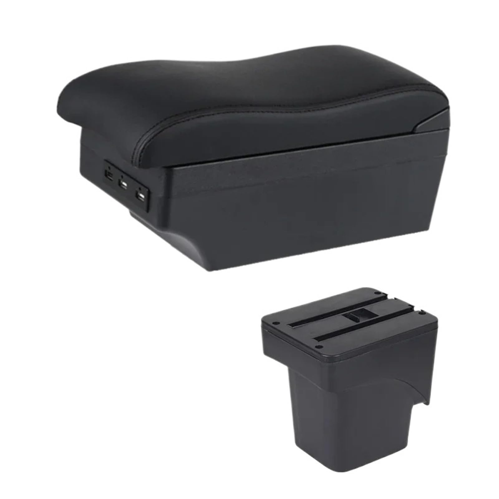 Center Konsole Trim Für Focus 2 Mk2 2005 2006 2007 2008 2009 2010 2011 Auto Dual Layer Armlehne Box Center Console Storage Arm Rest Mittelkonsole Rahmen(E2 Black Line) von PRFGSGVBV