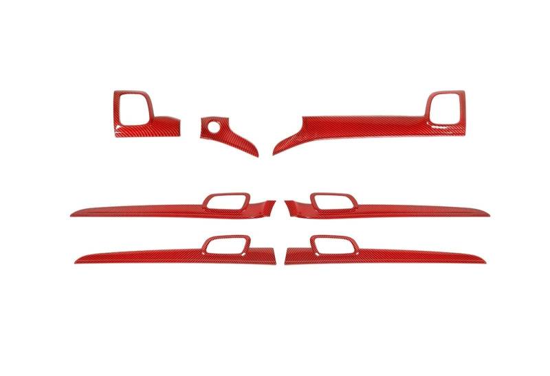 Center Konsole Trim Für Grand Für Cherokee 2011-2023 Auto Center Console Panel Innen Griff Dekoration Abdeckung Trim Links Rechts Fahren Mittelkonsole Rahmen(Left-Red Carbon) von PRFGSGVBV