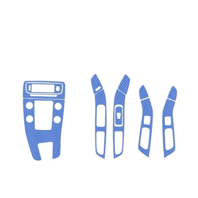 Center Konsole Trim Für S60 Für V60 2011-2017 Autofolie Innenaufkleber Mittelkonsole Getriebe Armaturenbrett Lufttürgriff Lift Panel Carbon Mittelkonsole Rahmen(Carbon Fiber Blue,Right Hand Drive) von PRFGSGVBV