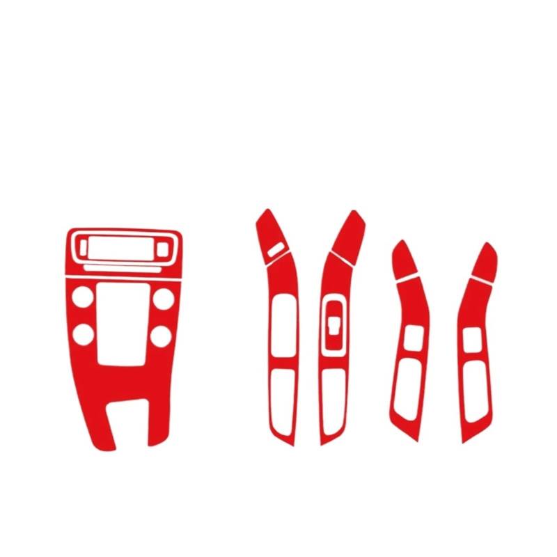Center Konsole Trim Für S60 Für V60 2011-2017 Autofolie Innenaufkleber Mittelkonsole Getriebe Armaturenbrett Lufttürgriff Lift Panel Carbon Mittelkonsole Rahmen(Ice Film red,Left Hand Drive) von PRFGSGVBV