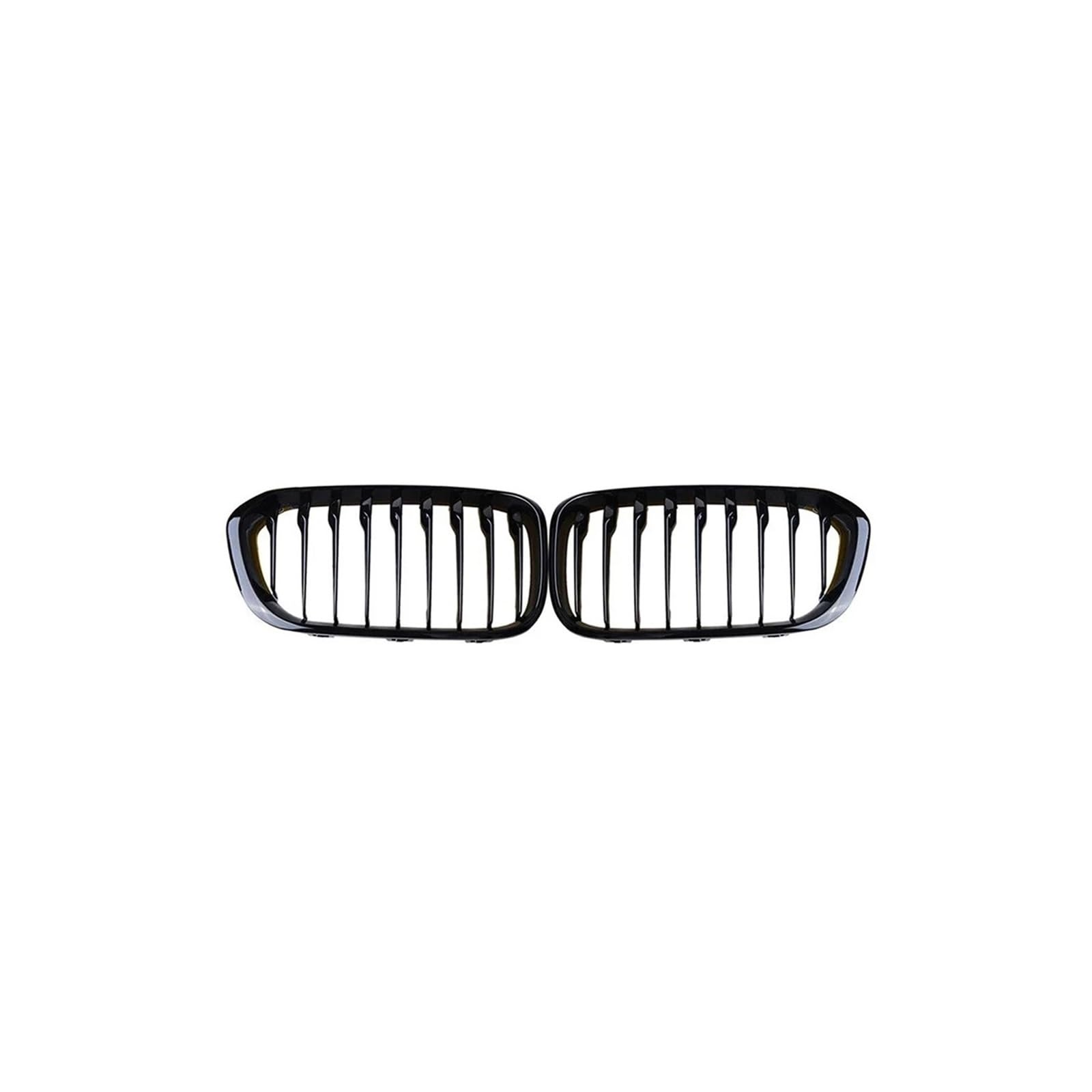 Haubengrill 2Pcs Für 1 Serie F20 F21 2012-2019 Auto Vorderen Stoßfänger Gitter Nieren Grill Racing Glanz Schwarz Vorne Haube Kühlergrill(Single-Glossy Black) von PRFGSGVBV