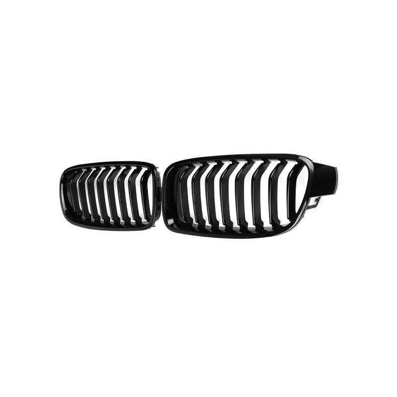 Haubengrill 2Pcs Für 3 Serie F30 F31 F35 F80 2012 2013 2014 2015-2018 Auto Vorderen Stoßfänger Glanz Schwarz Nieren Grills Vorne Haube Kühlergrill von PRFGSGVBV