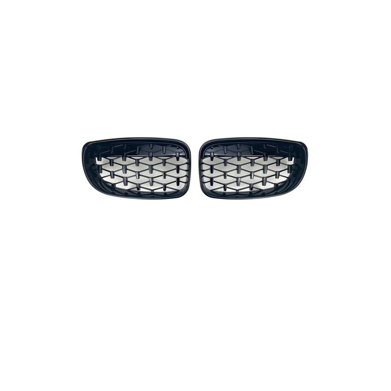 Haubengrill Für 1Serie E81 E87 E82 E88 120i 120d 130i 135i 2007-2011 Auto-Frontkühlergrill Vorne Haube Kühlergrill(D All Black) von PRFGSGVBV