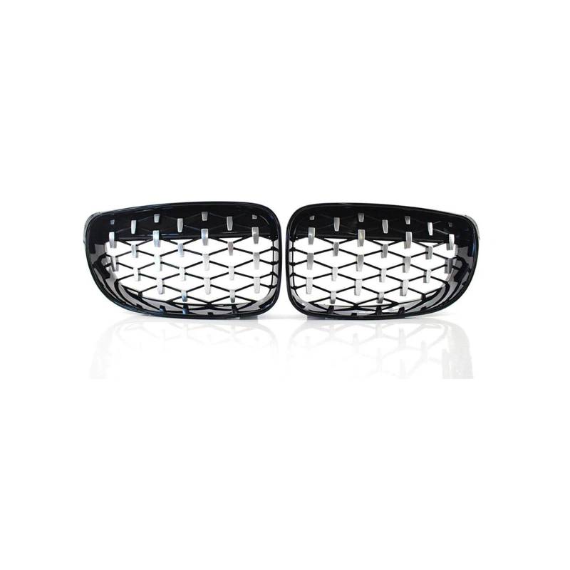 Haubengrill Für 1Serie E81 E87 E82 E88 128I 130I 135I 2007-2011 Auto Frontstoßstange Kühlergrill Vorne Haube Kühlergrill(Diamonds-Chrome) von PRFGSGVBV