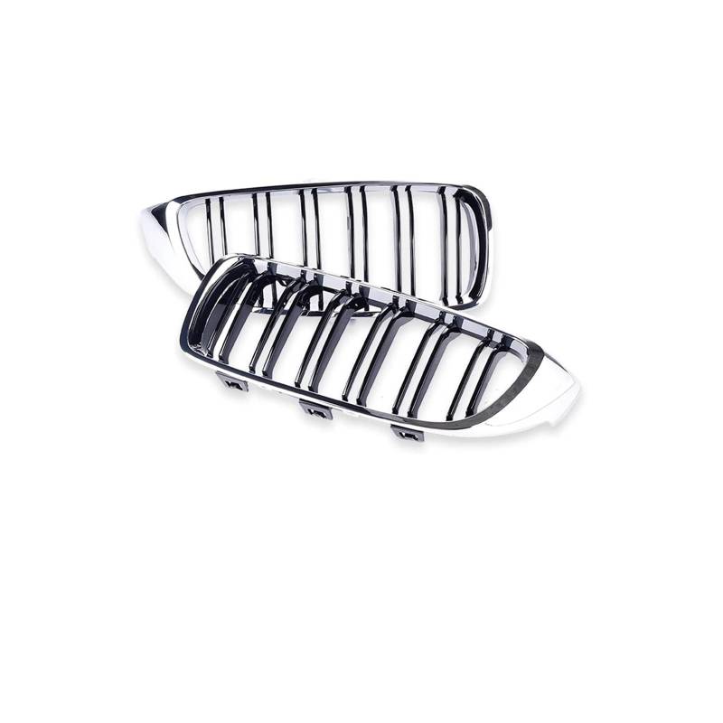 Haubengrill Für 4er-Serie Für M4 F32 F33 F36 F80 F82 F83 2013-2020 Frontstoßstange Nieren-Carbongrill Glanzschwarz Vorne Haube Kühlergrill(Dual Chrome Black) von PRFGSGVBV