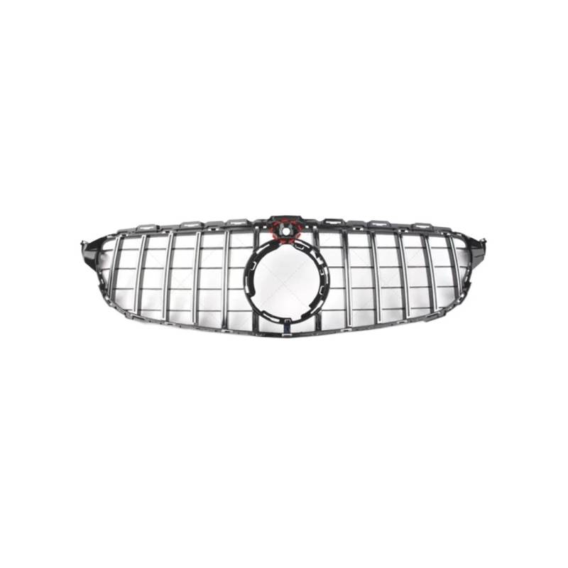 Haubengrill Für C-Klasse W205 C180 C200 C250 C300 C400 Für GT 2015-2021 Frontschürze Haube Grill Mit Kamera Loch Vorne Haube Kühlergrill(19-21 13bar Hole1) von PRFGSGVBV