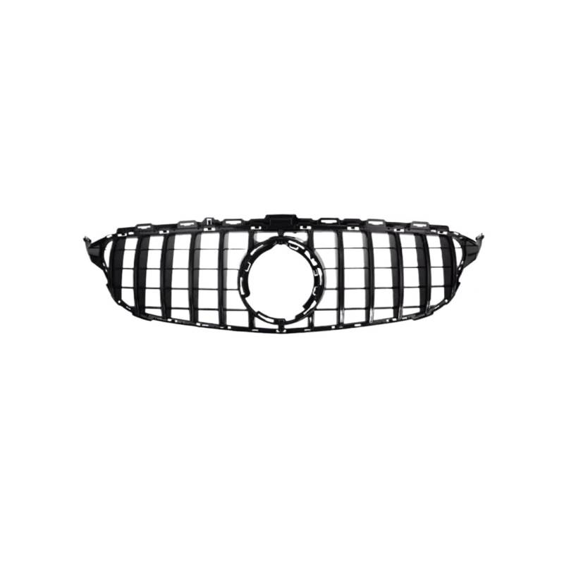 Haubengrill Für C-Klasse W205 C180 C200 C250 C300 C400 Für GT 2015-2021 Frontschürze Haube Grill Mit Kamera Loch Vorne Haube Kühlergrill(19-21 13bar No Hole) von PRFGSGVBV