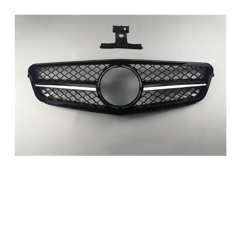 Haubengrill Für C W204 C43 2007-2014 C180 C200 C220 C250 C300 Für AMG Auto Front Einlass Grille Racing Haube Grill Vorne Haube Kühlergrill(Silvery-Black) von PRFGSGVBV