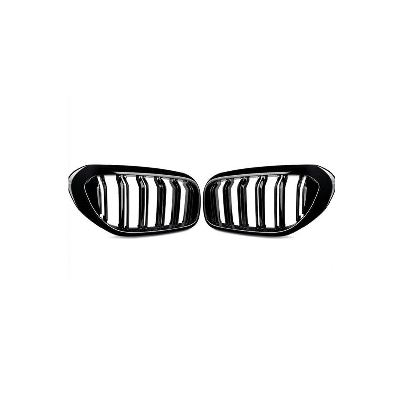 Haubengrill Für M5 G30 G31 520i 530i 540i 2017-2020 Auto Vorderen Stoßfänger Doppel Lamellen Niere Grill Glänzend Schwarz Grille Vorne Haube Kühlergrill(Glossy Black) von PRFGSGVBV