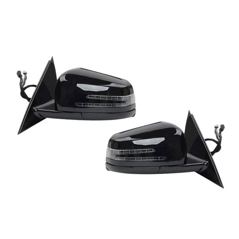 Komplett-Außenspiegel Für S-Klasse S300 S350 S400 S63 W221 2006-2013 Auto Power Side Tür Rückspiegel Montage Außenspiegel Spiegel(1Pair Black) von PRFGSGVBV