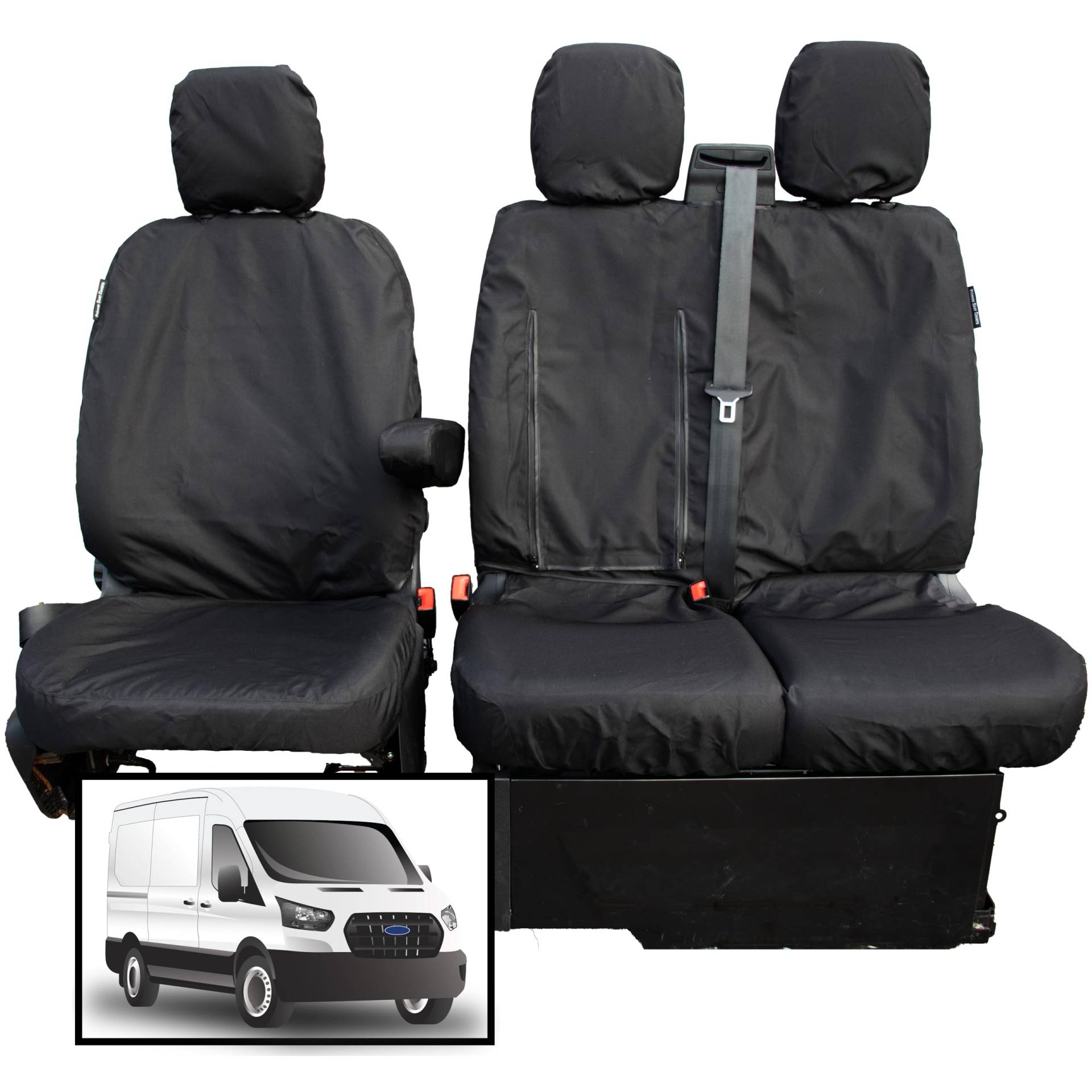 PRIMUS SEAT COVERS Sitzbezüge für Ford Transit Mk 8 Fahrer- und Doppel-Beifahrersitze, passgenau, wasserdicht, strapazierfähig, schwarz, für LKW, Fahrzeugzubehör PRIMUS SEAT COVERS Sitzbezüge für Ford Transit Mk 8 Fahrer- und Doppel-Beifahrersitze, passgenau, wasserdicht, strapazierfähig, schwarz, für LKW, Fahrzeugzubehör von PRIMUS SEAT COVERS