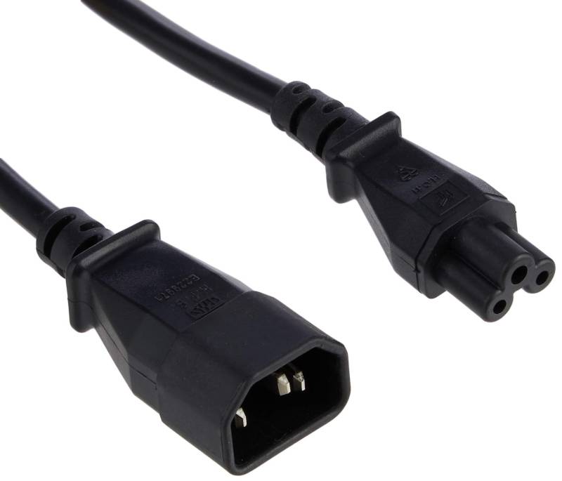 Pro Elec PE01107 Netzkabel IEC C5 auf IEC C14, 1 m von PRO-ELEC