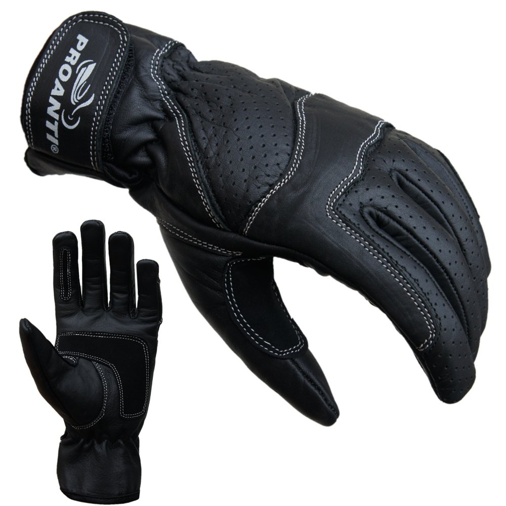 PROANTI Damen Motorradhandschuhe Damen Leder Motorrad Handschuhe - Größe S von PROANTI