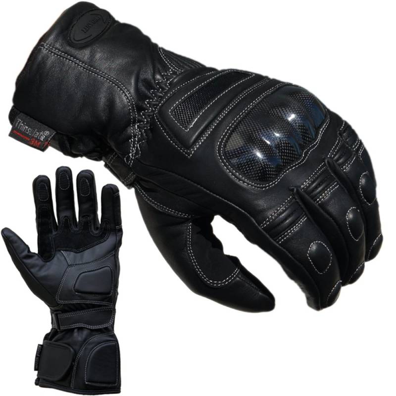 PROANTI Motorradhandschuhe Leder Regen Winter Motorrad Handschuhe - XL von PROANTI