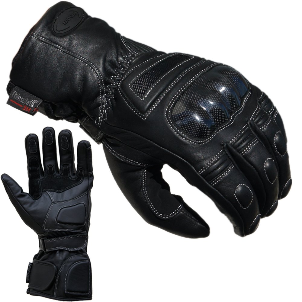 PROANTI Motorradhandschuhe Leder Regen Winter Motorrad Handschuhe - M von PROANTI