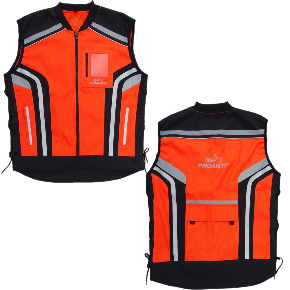 PROANTI Motorrad Warnweste Sicherheitsweste Motorrad Quad Neon Weste - Größe 3XL PROANTI Motorrad Warnweste Sicherheitsweste Motorrad Quad Neon Weste - Größe 3XL von PROANTI