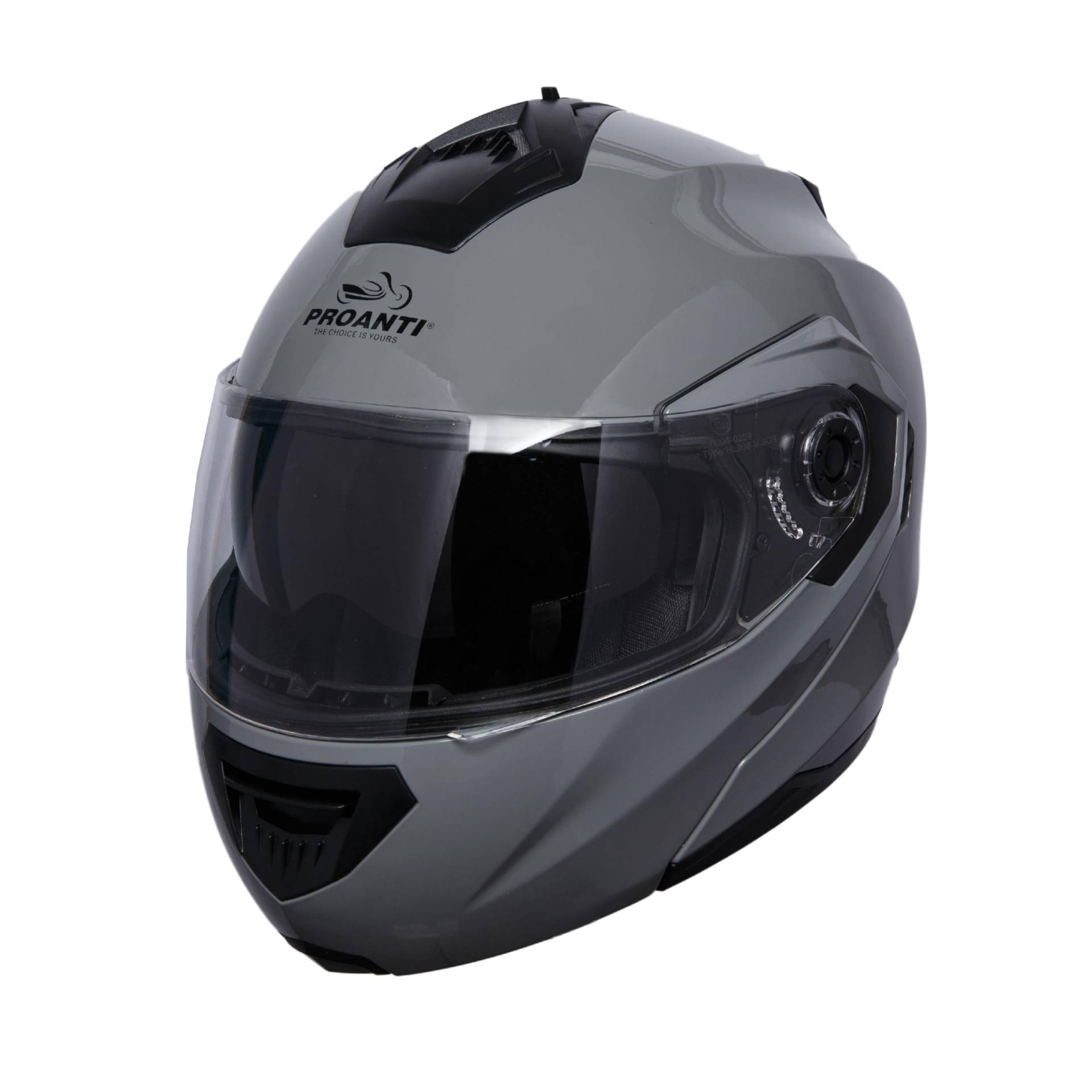 PROANTI Motorradhelm Klapphelm modularer Motorrad Helm mit Visier- und integriertem Sonnenschutz - Grau, XXL PROANTI Motorradhelm Klapphelm modularer Motorrad Helm mit Visier- und integriertem Sonnenschutz - Grau, XXL von PROANTI
