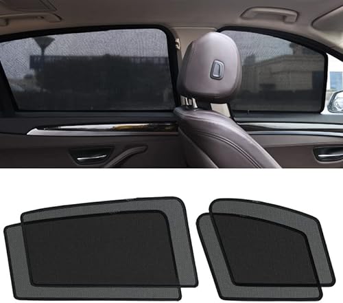 Auto Seitenfenster Sonnenschutz für Mercedes-Benz C-Klasse W202 W203 W204 W205 W206, Magnetischer Front Heck Seitenscheibe Visier Faltbare Sonnenblende Zubehör,4 Sides von PROEI