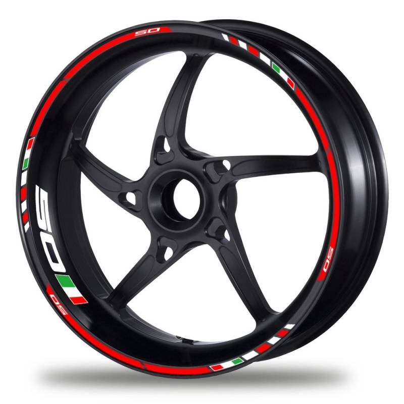 FELGENRANDAUFKLEBER passend für Aprilia RS4 50 Felgenaufkleber (Motiv 2) von PROFILETEC.COM