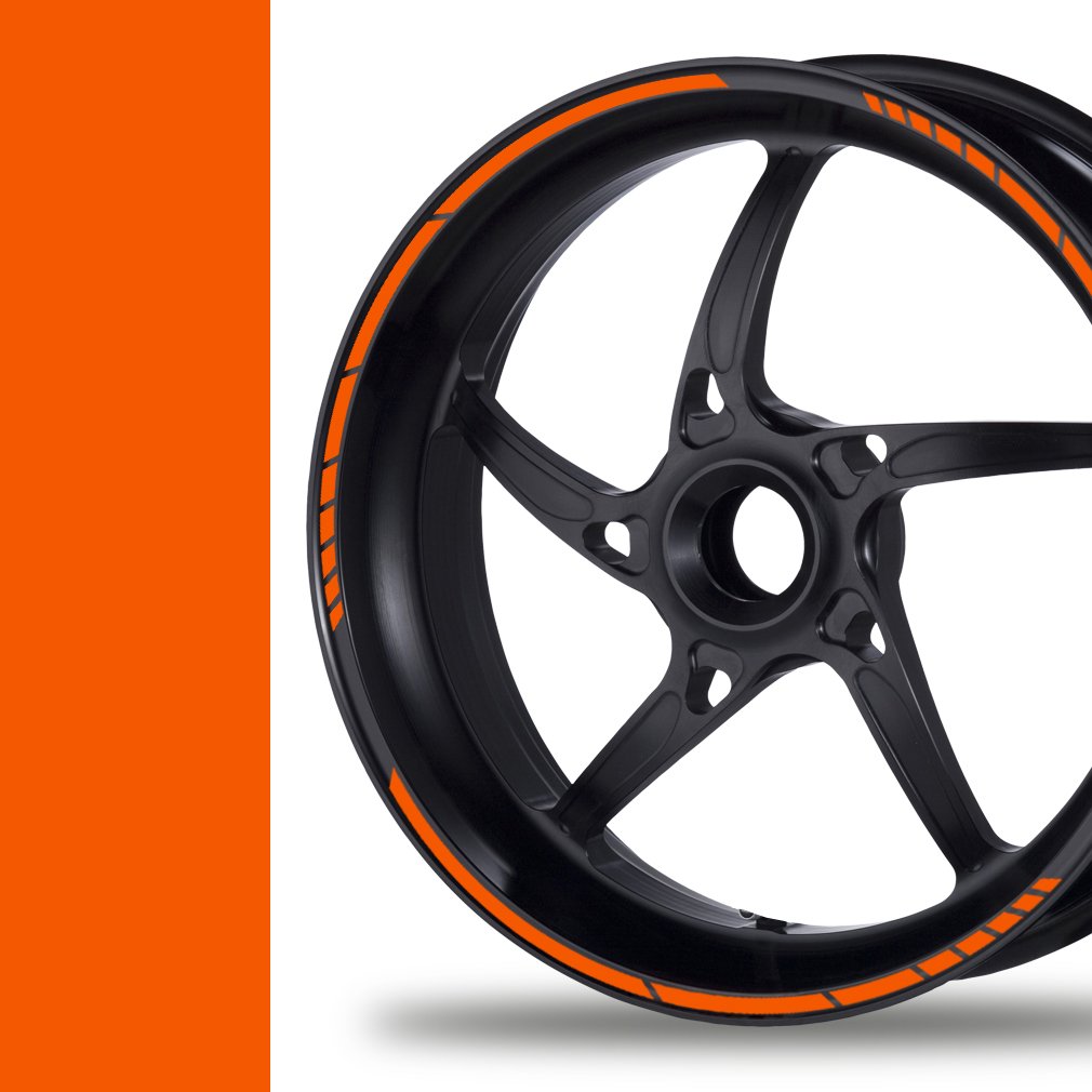 PROFILETEC.COM New! Felgenrandaufkleber GP Style Auto Motorrad Felgenaufkleber (orange) von PROFILETEC.COM