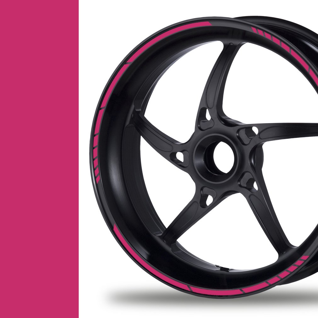 PROFILETEC.COM New! Felgenrandaufkleber GP Style Auto Motorrad Felgenaufkleber (pink) von PROFILETEC.COM