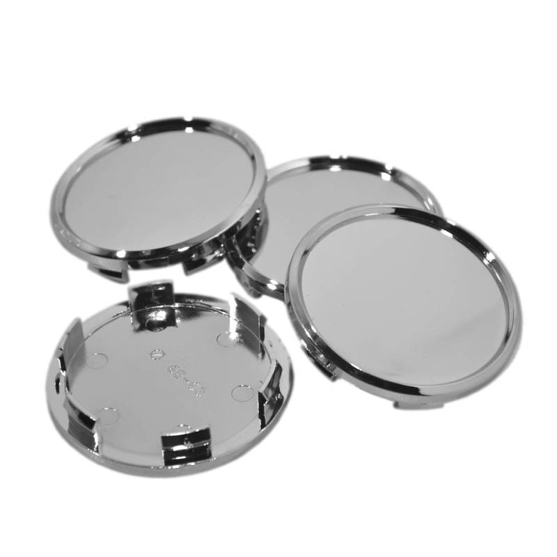 68/63mm Felgendeckel Nabenkappe Nabendeckel Radkappe Kappen Universal Chrom Grau 4 Stück von PROMOLINK