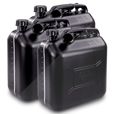 Proplus 3x Benzinkanister 20L Kunststoff schwarz UN-geprüft von PROPLUS