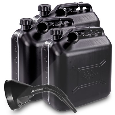 Proplus 3x Benzinkanister 20L Kunststoff schwarz UN-geprüft + Tri Proplus 3x Benzinkanister 20L Kunststoff schwarz UN-geprüft + Tri von PROPLUS