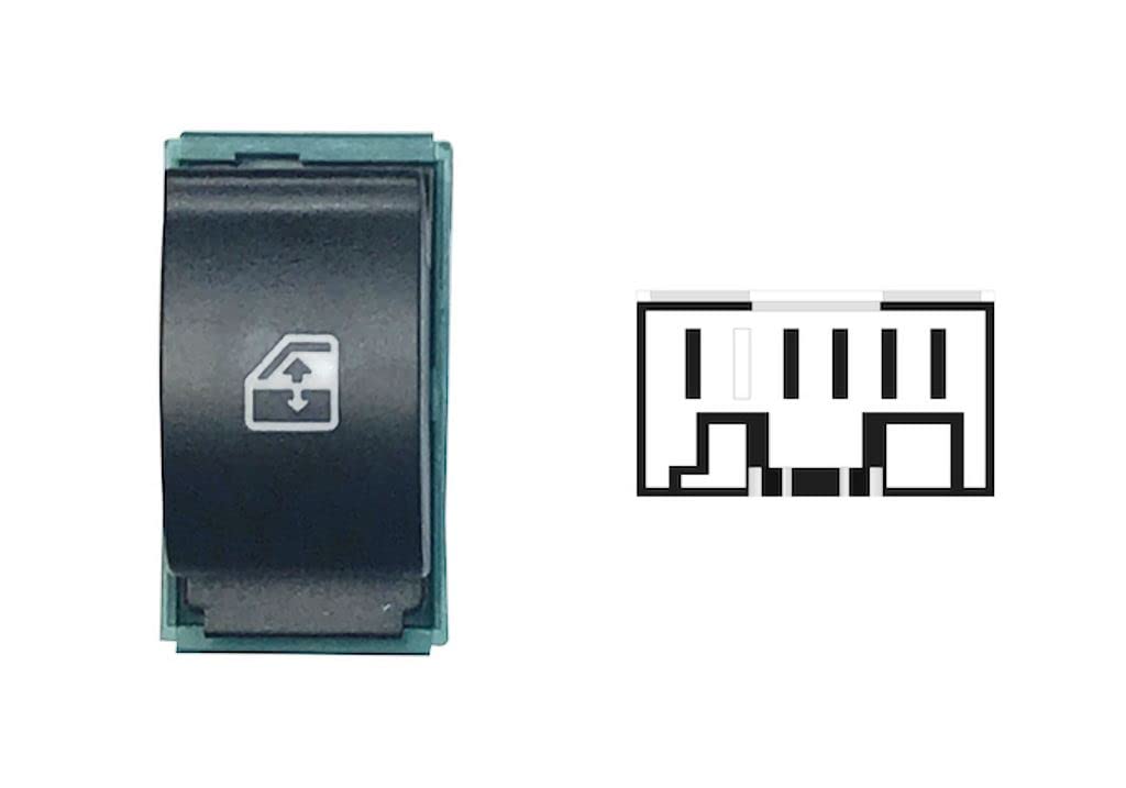 Fensterheber Schalter hergestellt für Fiat DBLO' von 2006 bis 2010 vorne links Taste 5 PIN 735417033 von PROPOSTEONLINE