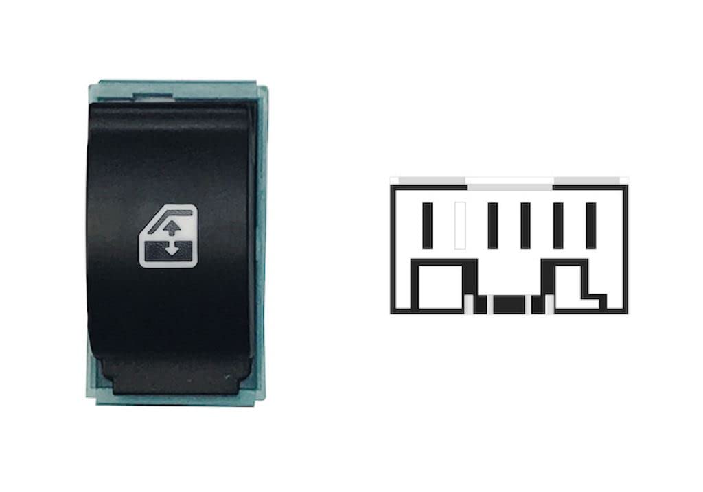 Fensterheber Schalter hergestellt für Fiat Idea von 2003 bis 2012, links, Taste v.Alz. post man 735421044LH von PROPOSTEONLINE