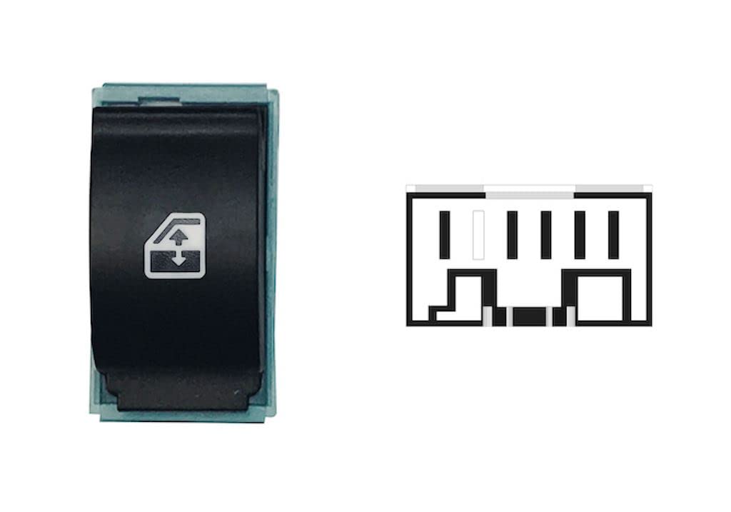Fensterheber Schalter hergestellt für Fiat Idea von 2003 bis 2012 SX Taste 5 PIN v.Alz. post man 735421044RH von PROPOSTEONLINE