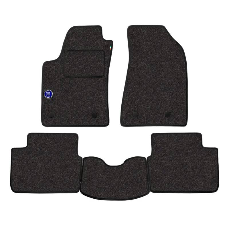 Fußmatten Set für Land Rover Freelander Baujahr 2000 bis 2006 in Automobil-Teppich, hergestellt in Italien Grau + Logo von PROPOSTEONLINE