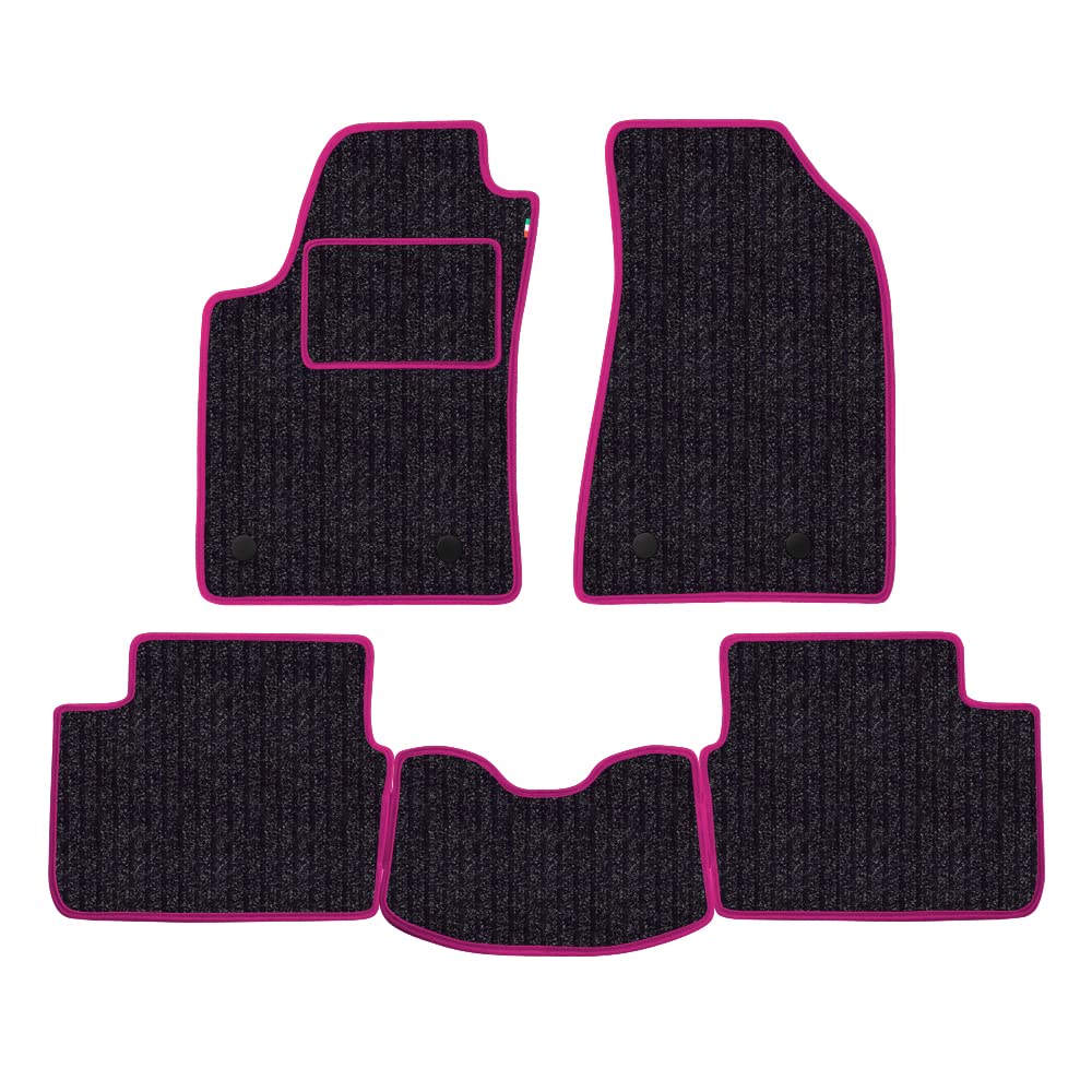Fußmatten-Set für Mercedes C-Klasse W203 Baujahr 2000 bis 2007 in Teppich Made in Italy in Anthrazit c/Rand Fuchsia Fußmatten-Set für Mercedes C-Klasse W203 Baujahr 2000 bis 2007 in Teppich Made in Italy in Anthrazit c/Rand Fuchsia von PROPOSTEONLINE