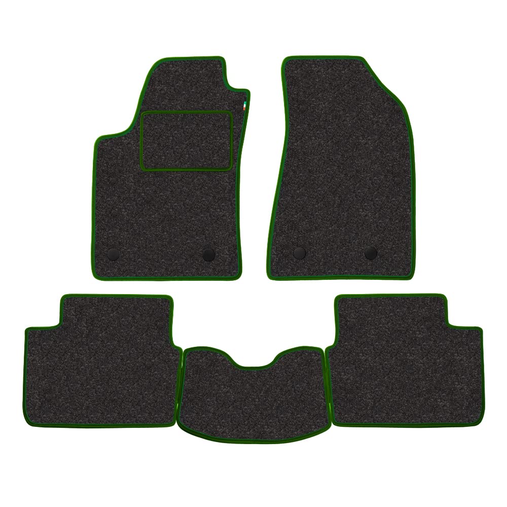 Fußmatten Set für SEAT Alhambra Stella 5-Sitzer Jahr 1996 bis 2010 in Teppich Made in Italy Grau Rand Grün Fußmatten Set für SEAT Alhambra Stella 5-Sitzer Jahr 1996 bis 2010 in Teppich Made in Italy Grau Rand Grün von PROPOSTEONLINE