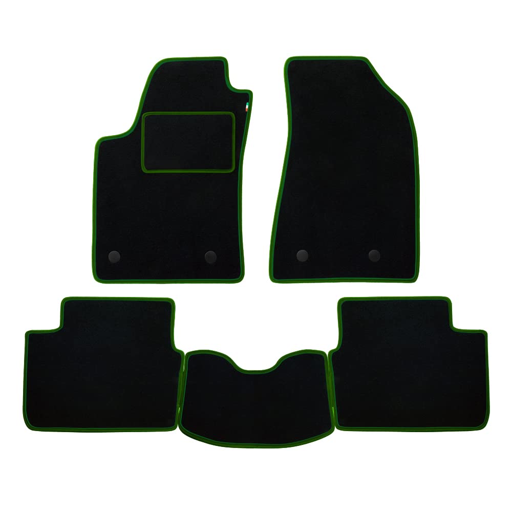 Fußmatten Set für Suzuki Vitara 3 Türen Baujahr 1998 bis 2006 in Teppichboden Made in Italy Farbe schwarz Rand Grün Fußmatten Set für Suzuki Vitara 3 Türen Baujahr 1998 bis 2006 in Teppichboden Made in Italy Farbe schwarz Rand Grün von PROPOSTEONLINE