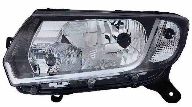PROPOSTEONLINE Scheinwerfer für Dacia Sandero 2012 Fahrerseite H4 Halogen mit manueller Einstellung + Blinker 260601236R von PROPOSTEONLINE