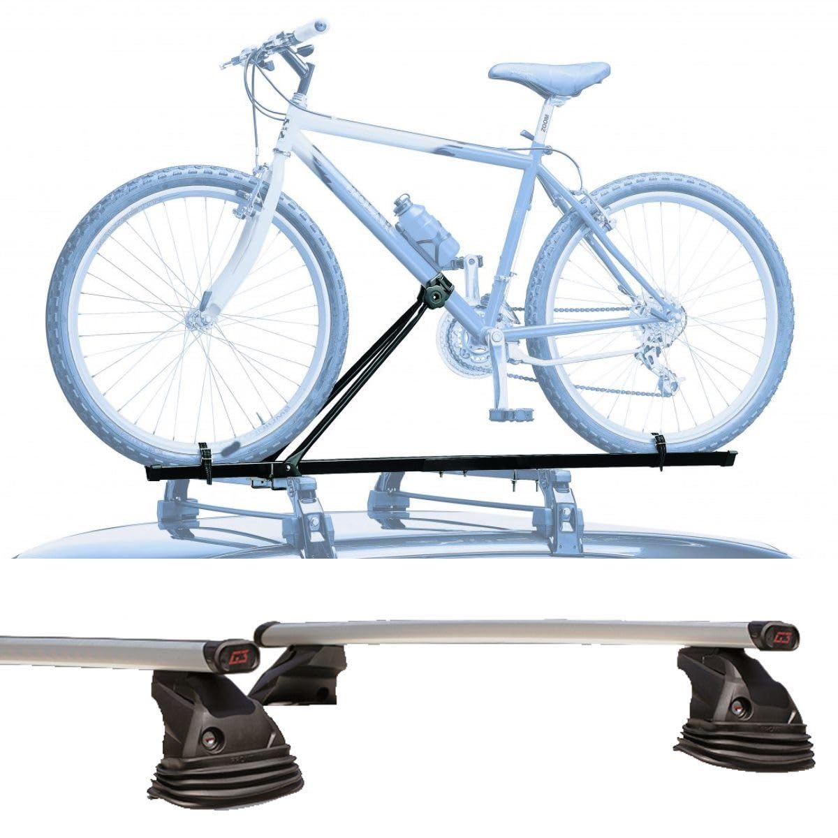 Set Fahrradträger + Dachträger, hergestellt für Volvo V50 von 2004 bis 2012 aus robustem Stahl, Dachträger 127 cm mit Schlüssel + einfache Montage Set Fahrradträger + Dachträger, hergestellt für Volvo V50 von 2004 bis 2012 aus robustem Stahl, Dachträger 127 cm mit Schlüssel + einfache Montage von PROPOSTEONLINE