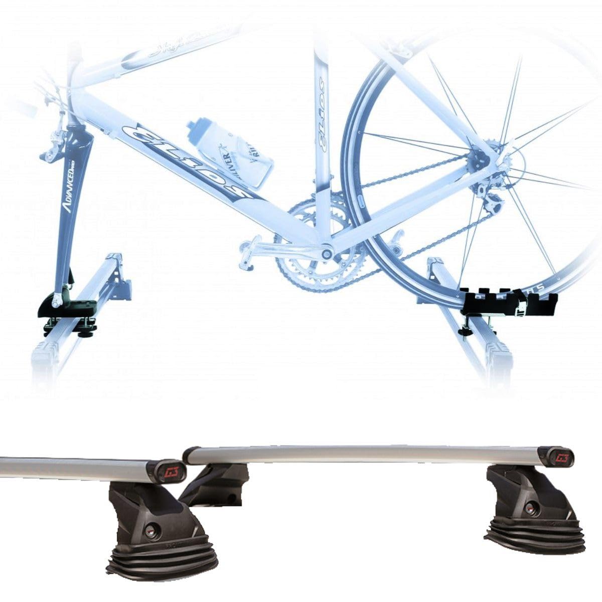 Set Fahrradträger + Dachträger für Daewoo Nubia 2002 Befestigung an der Universalgabel Stangen 127 cm c/Kit einfache Montage Set Fahrradträger + Dachträger für Daewoo Nubia 2002 Befestigung an der Universalgabel Stangen 127 cm c/Kit einfache Montage von PROPOSTEONLINE